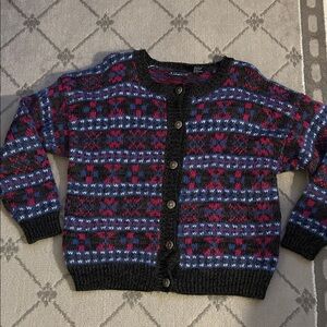 Vintage Best American Cozy Knit Wool Blend Button Up Cardigan